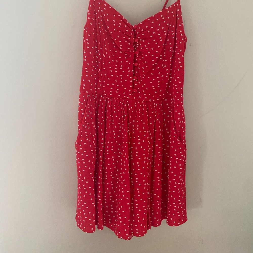 ONE CLOTHING Red Polka Dot Romper